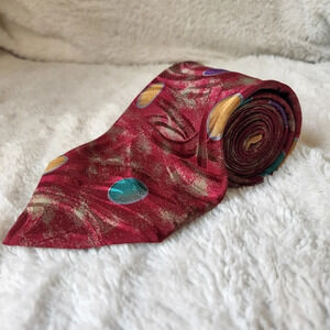 Vintage Cervino Red Silk Tie